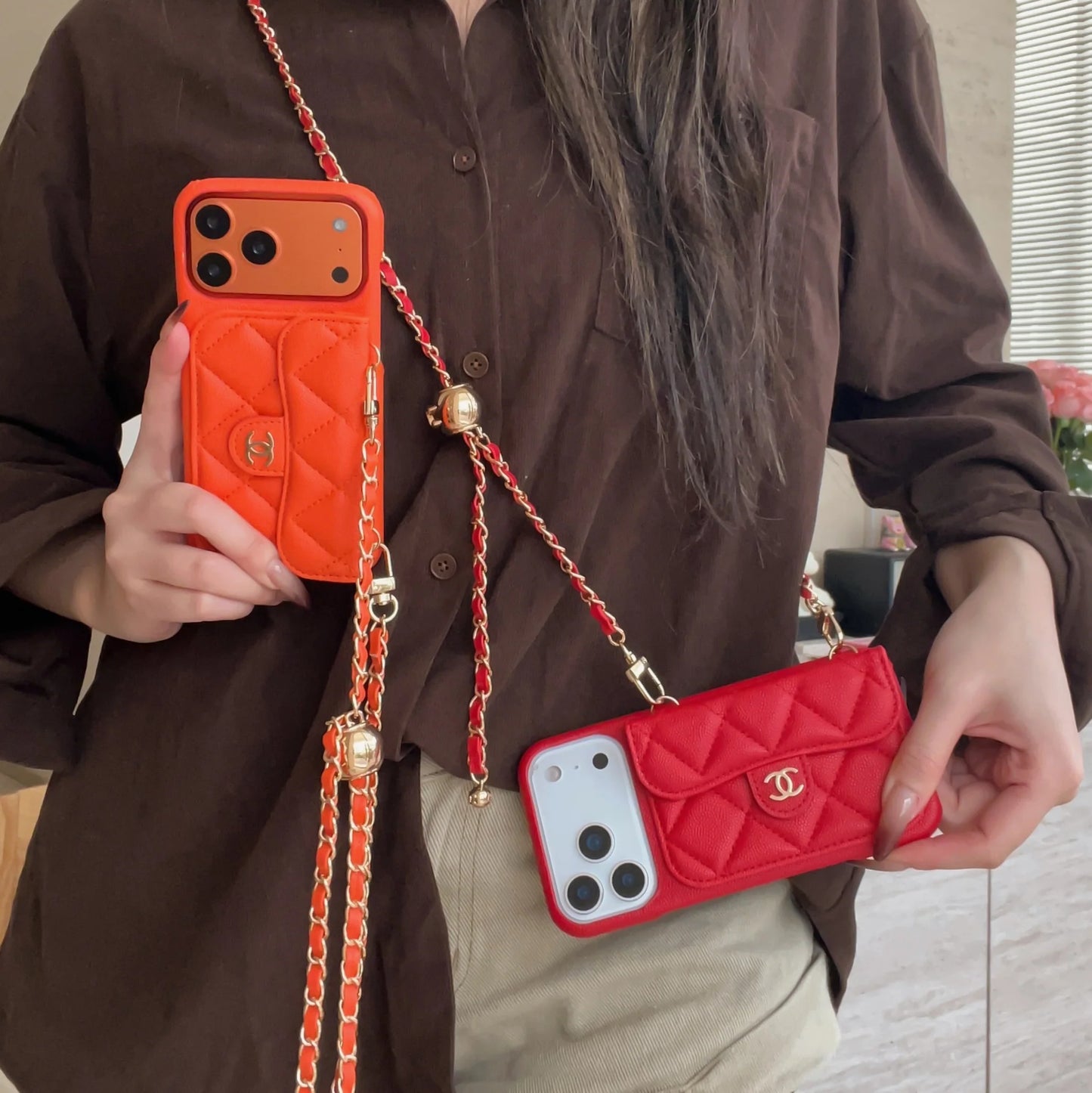 Chanel Phone Case Bag with Straps for iPhone 17/16 Pro / Max